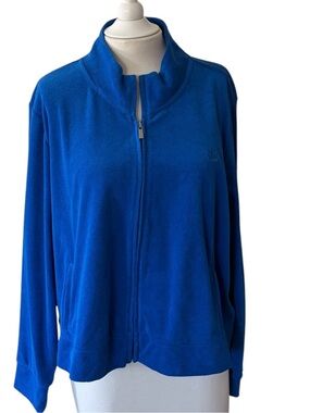 NWT Women's blue Terrycloth Juicy Couture Zip Up Size 3X